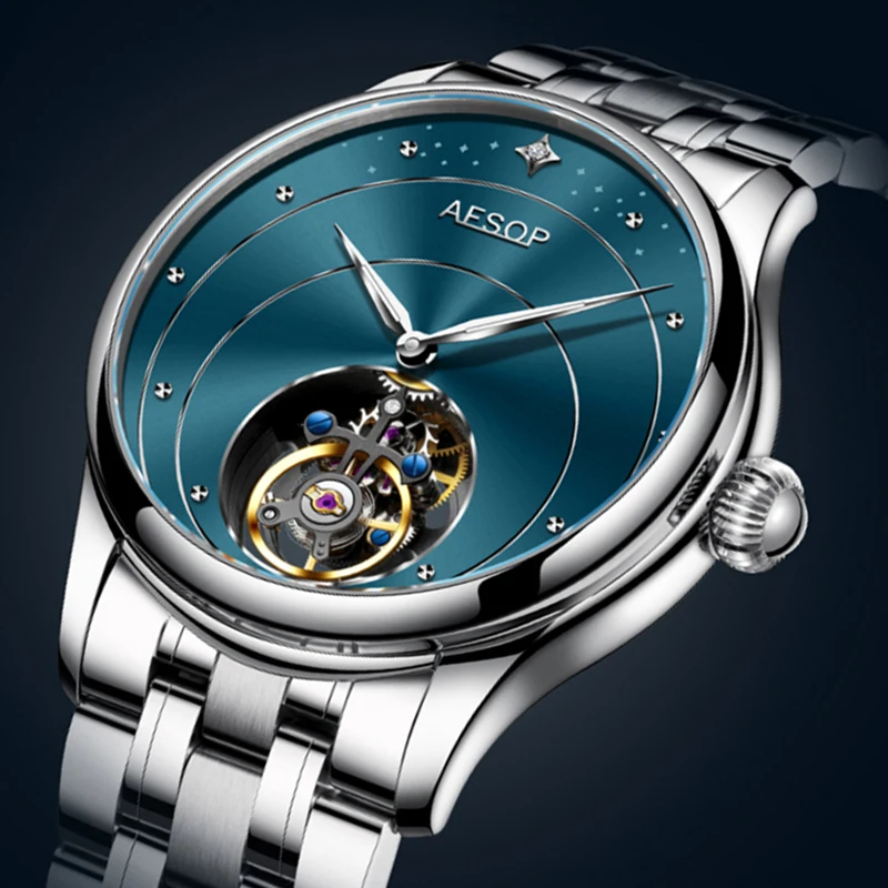 AESOP Flying Tourbillon Skeleton Watch for Men Mechanical Wristwatches Male Tourbillon Clocks Skeleton Sapphire Waterproof Watch
AESOP Flying Tourbillon Skeleton Watch for Men Mechanical Wristwatches Male Tourbillon Clocks Skeleton Sapphire Waterproof Watch