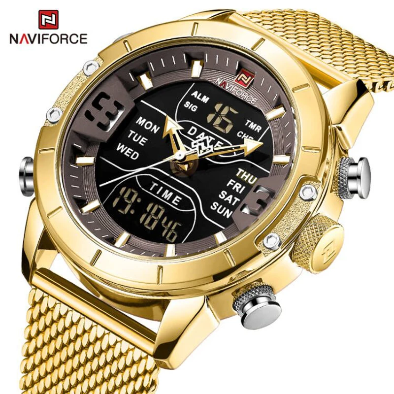 NAVIFORCE Men Military Sport Watch Top Brand Fashion Quartz Watches for Men Leather Waterproof Chronograph Male Clock Wristwatch
NAVIFORCE Men Military Sport Watch Top Brand Fashion Quartz Watches for Men Leather Waterproof Chronograph Male Clock Wristwatch