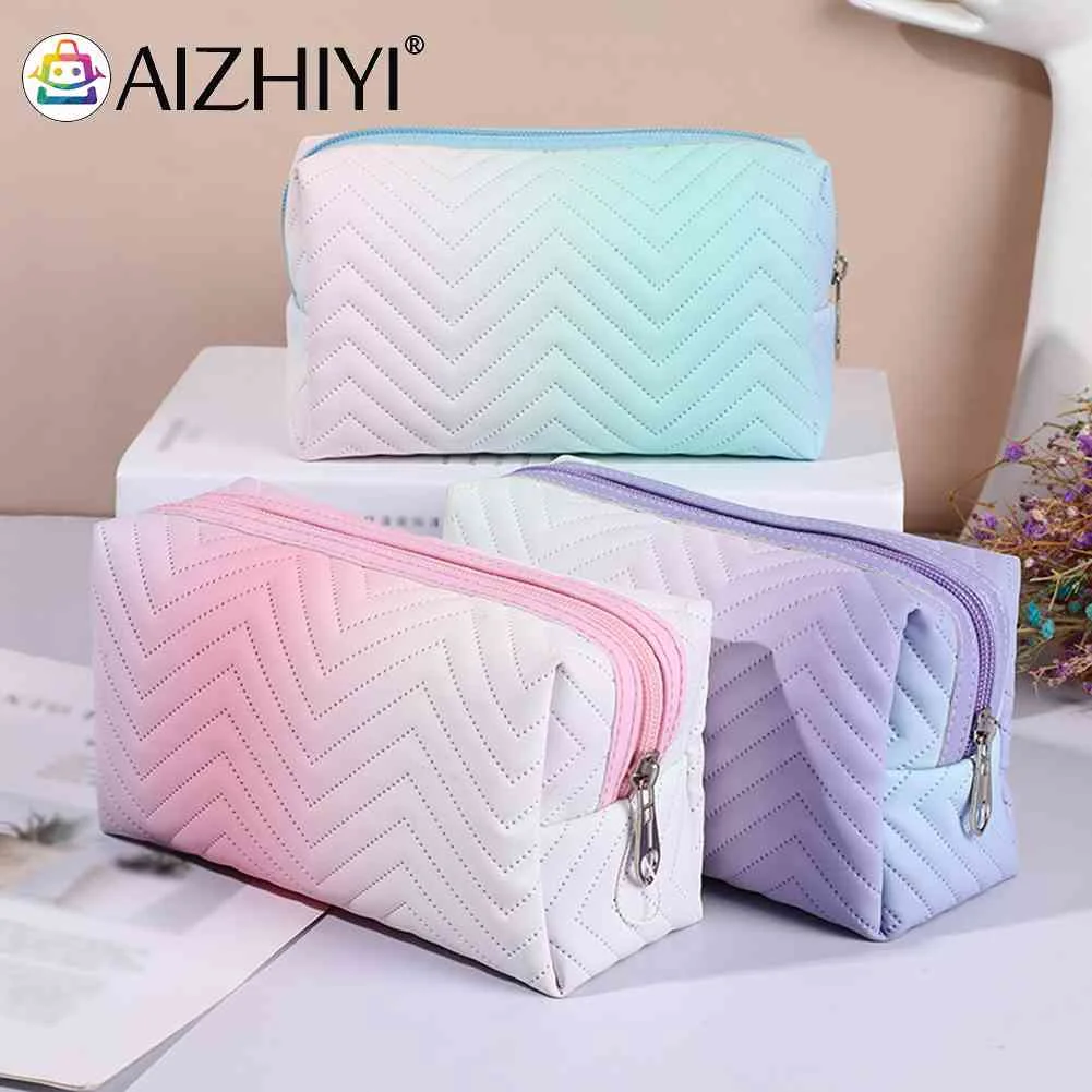 Gradient Cosmetic Bag Square PU Leather Toiletry Bag Large Capacity Portable Zipper Fashion Casual Colorful for Camping Hiking
Gradient Cosmetic Bag Square PU Leather Toiletry Bag Large Capacity Portable Zipper Fashion Casual Colorful for Camping Hiking