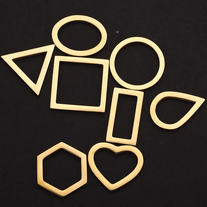 5Pcs Hearts Frame Charms Triangular Square Geometry Stainless Steel Pendant for Jewelry Diy Earring Necklace Making Accessories
5Pcs Hearts Frame Charms Triangular Square Geometry Stainless Steel Pendant for Jewelry Diy Earring Necklace Making Accessories