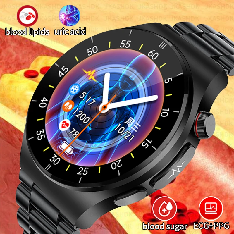 

2023 New Blood Sugar Smartwatch 1.39-inch 360*360 HD Touch Large Screen Uric Acid Health Smart Watch Non-Invasive Blood Glucose