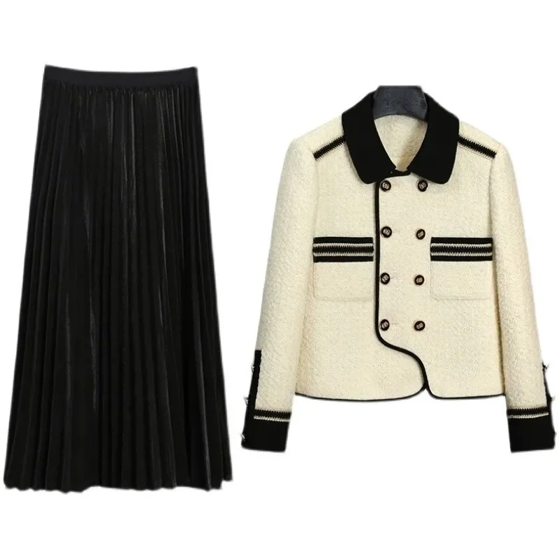 Fall/winter New Small Fragrance Coat Female Short Irregular Western-style Top Temperament Small Fragrance Two-piece Set Female
Fall/winter New Small Fragrance Coat Female Short Irregular Western-style Top Temperament Small Fragrance Two-piece Set Female