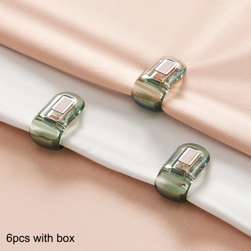 6PCS Bedroom Bed Sheet Clips Quilt Holder Non-slip Quilt Blanket Clip Curtain Blankets Quilt Cover Clip Fastener Fixer Device
6PCS Bedroom Bed Sheet Clips Quilt Holder Non-slip Quilt Blanket Clip Curtain Blankets Quilt Cover Clip Fastener Fixer Device