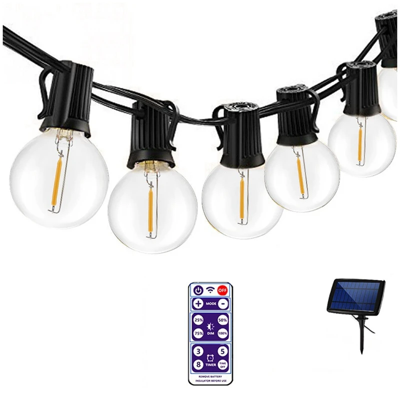 10 LEDS G40 Solar String Lights Outdoor Indoor Patio Lights Solar & USB Powered Waterproof Globe Hanging Lights
10 LEDS G40 Solar String Lights Outdoor Indoor Patio Lights Solar & USB Powered Waterproof Globe Hanging Lights