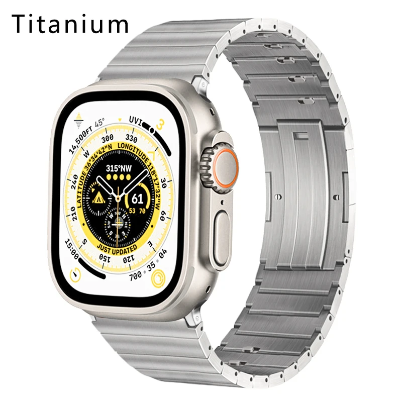 Titanium Metal Strap Band for Apple Watch Ultra 2 49mm 42 45mm 44 Original Bracelet IWatch Series 9 8 7 6 5 4 3 SE 38 41mm 40mm
Titanium Metal Strap Band for Apple Watch Ultra 2 49mm 42 45mm 44 Original Bracelet IWatch Series 9 8 7 6 5 4 3 SE 38 41mm 40mm