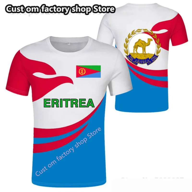 Eritrea Men T-shirt Free customized name ERI National flag top hip hop Tshirt Harajuku Gothic T shirt |