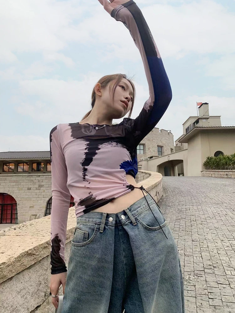 Korobov Y2k Clothes Spring Ins Hollowed Out Crop Top Female Vintage Perspective Lace-up Design Tees Korean Fashion Camisetas
Korobov Y2k Clothes Spring Ins Hollowed Out Crop Top Female Vintage Perspective Lace-up Design Tees Korean Fashion Camisetas