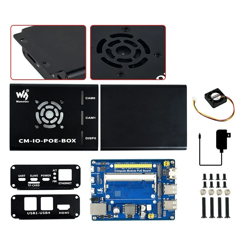 Waveshare CM-IO-POE-BOX для Raspberry Pi см3/3Lite расширяет несколько интерфейсов
Waveshare CM-IO-POE-BOX для Raspberry Pi см3/3Lite расширяет несколько интерфейсов