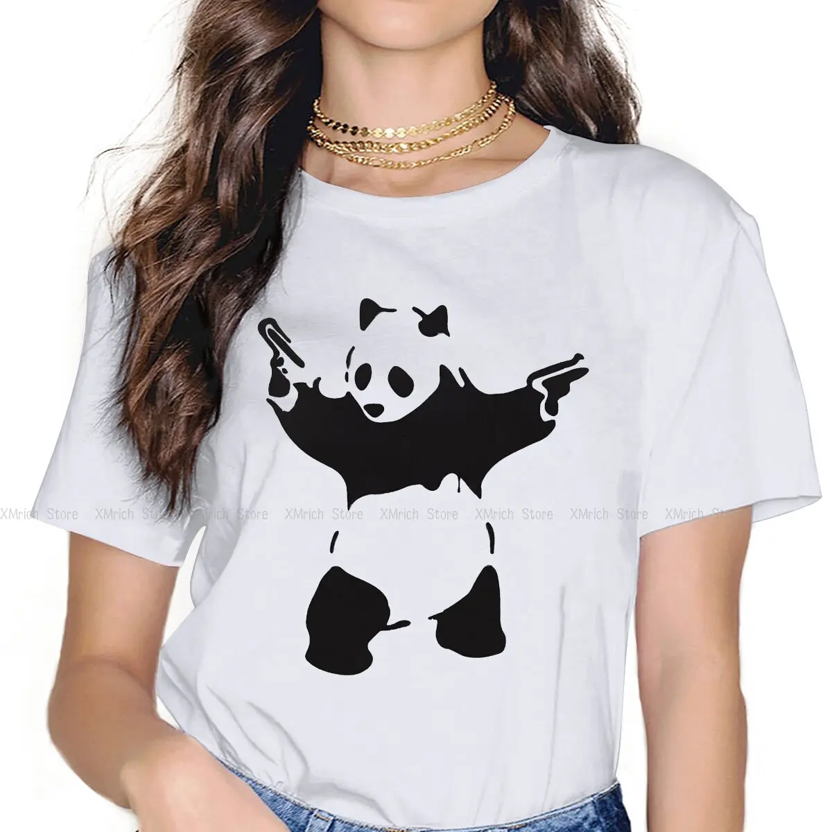 Pandamonium Armed Panda Women Clothing Banksy Graffiti Wall Art Graphic Female Tshirts Vintage Graphic Loose Tops Kawaii Girls
Pandamonium Armed Panda Women Clothing Banksy Graffiti Wall Art Graphic Female Tshirts Vintage Graphic Loose Tops Kawaii Girls