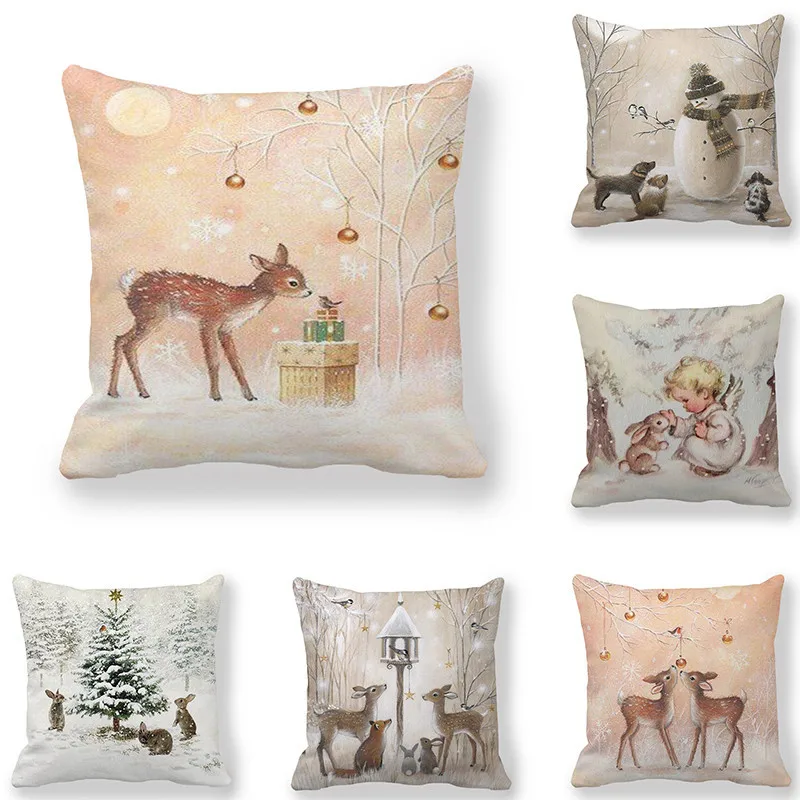 Fawn Cushion Cover 45x45cm Merry Christmas Decorations for Home Decor Christmas Ornaments Navidad Happy New Year 2021 Natal
Fawn Cushion Cover 45x45cm Merry Christmas Decorations for Home Decor Christmas Ornaments Navidad Happy New Year 2021 Natal