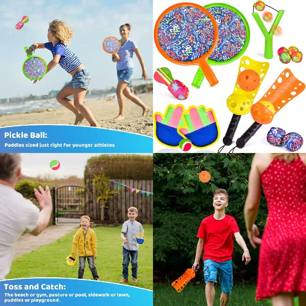 , Fun for Kids :Vigorous Outdoor Games Set for Kids with Catch and Toss Games, Slingshot Copters, Scoop Ball Toss, and a Tenni
, Fun for Kids :Vigorous Outdoor Games Set for Kids with Catch and Toss Games, Slingshot Copters, Scoop Ball Toss, and a Tenni