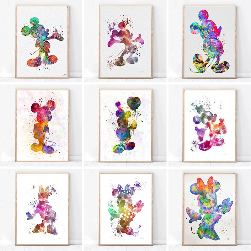 Disney Mickey Mouse and Donald Duck Canvas Painting Watercolor Cartoon Posters and Prints Wall Art Picture for Kids Room Decor
Disney Mickey Mouse and Donald Duck Canvas Painting Watercolor Cartoon Posters and Prints Wall Art Picture for Kids Room Decor