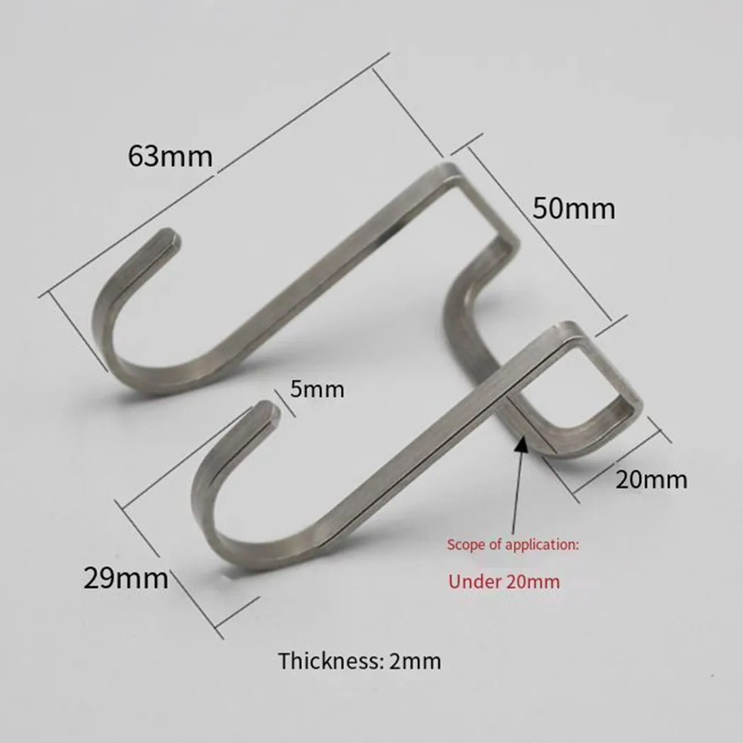 2PCS Stainless Steel Bathroom Kitchen Cabinet Hanger Double S Shape Storage Hook For Wall Door Organizer Accessories
2PCS Stainless Steel Bathroom Kitchen Cabinet Hanger Double S Shape Storage Hook For Wall Door Organizer Accessories