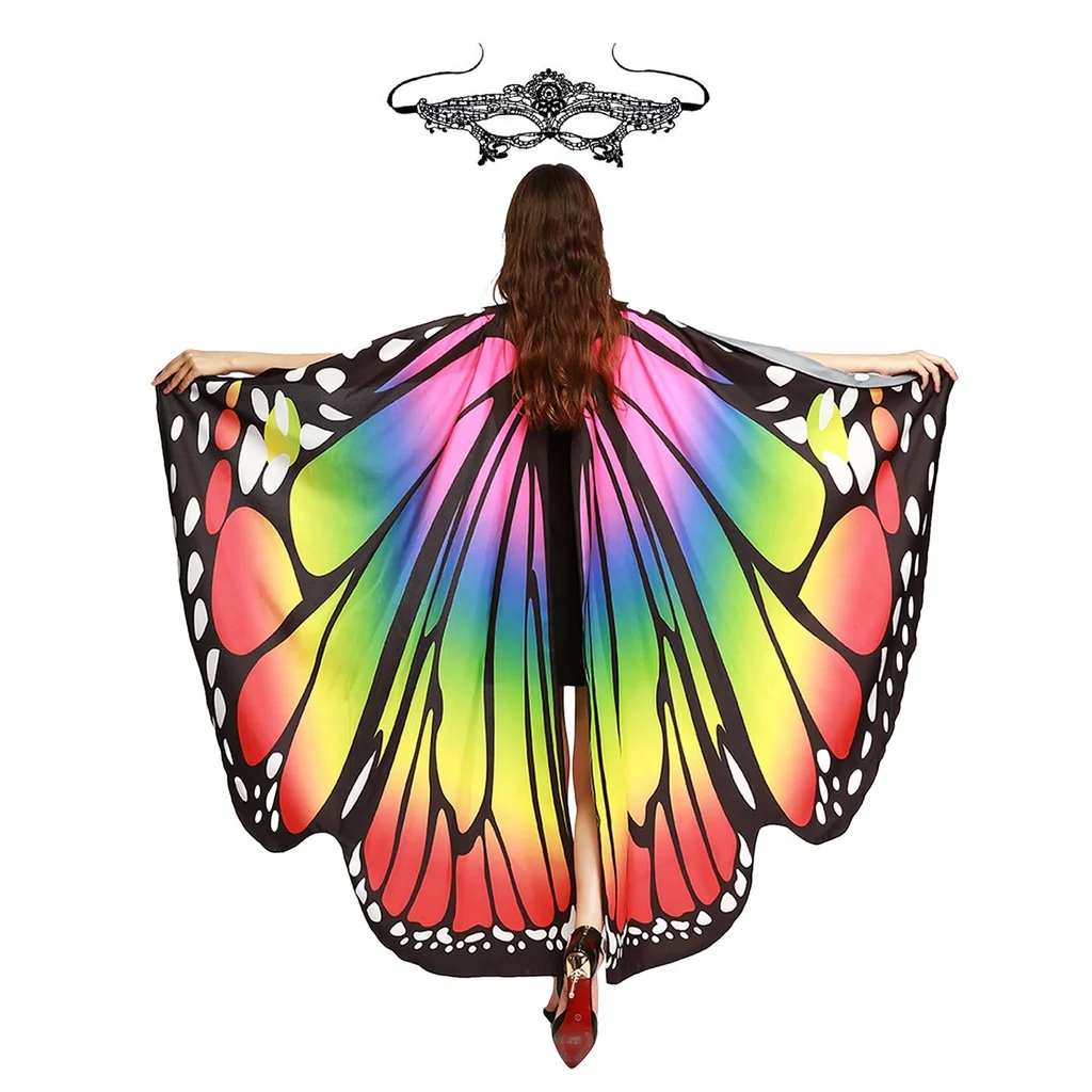Belly Dance Wings Double-Sided Printing Shawl Halloween Colorful Butterfly Costume Performance Props Fairy Ladies Cape Pretend
Belly Dance Wings Double-Sided Printing Shawl Halloween Colorful Butterfly Costume Performance Props Fairy Ladies Cape Pretend