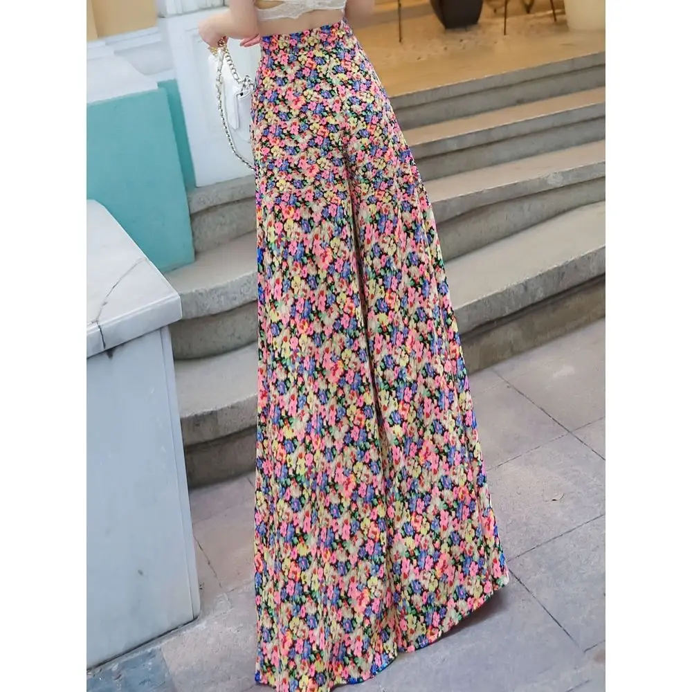 2022 Summer Women's Fashion High Waist Wide-leg Pants Female Flowers Print Mopping Pants Ladies High Waist Chiffon Trousers T75
2022 Summer Women's Fashion High Waist Wide-leg Pants Female Flowers Print Mopping Pants Ladies High Waist Chiffon Trousers T75