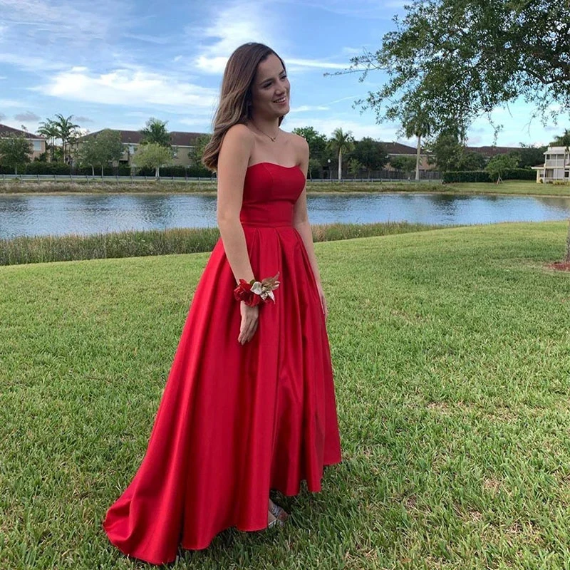 Simple Custom Color Evening Dress A-Line New Strapless Backless Formal Party Maxi Women's Prom Gowns Custom Made
Simple Custom Color Evening Dress A-Line New Strapless Backless Formal Party Maxi Women's Prom Gowns Custom Made