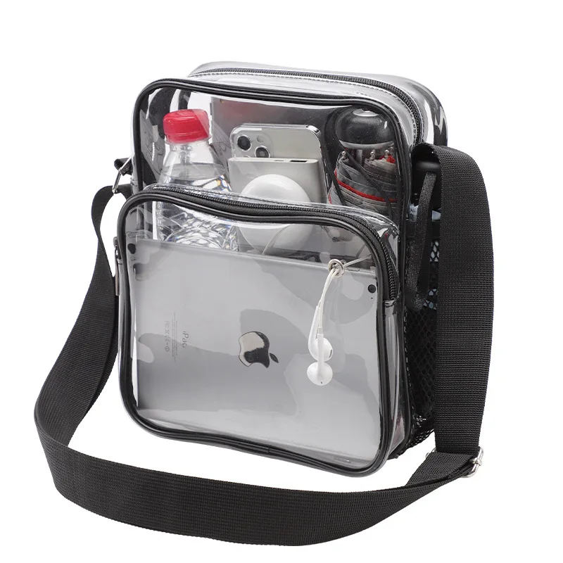 PVC Transparent Clear Crossbody Bag Waterproof Phone Shoulder Messenger Tote Bag Casual Shopping Traveling Bag for Women Men
PVC Transparent Clear Crossbody Bag Waterproof Phone Shoulder Messenger Tote Bag Casual Shopping Traveling Bag for Women Men
