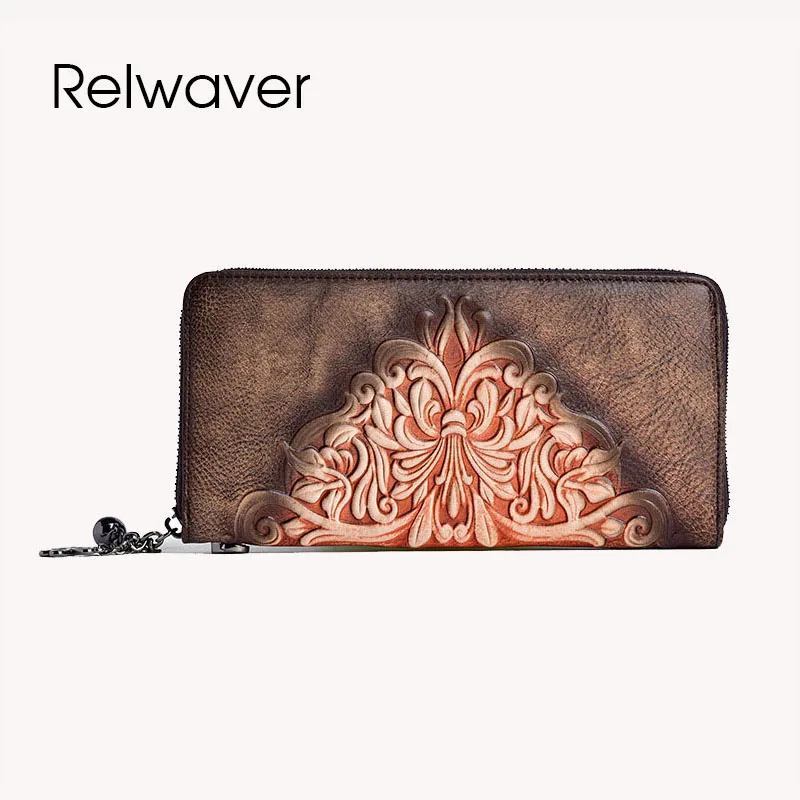 Женский винтажный кожаный кошелек Relwaver, кремовый клатч с цветочным узором и отделениями для карт, Длинный кошелек из натуральной кожи на мо...
Женский винтажный кожаный кошелек Relwaver, кремовый клатч с цветочным узором и отделениями для карт, Длинный кошелек из натуральной кожи на мо...