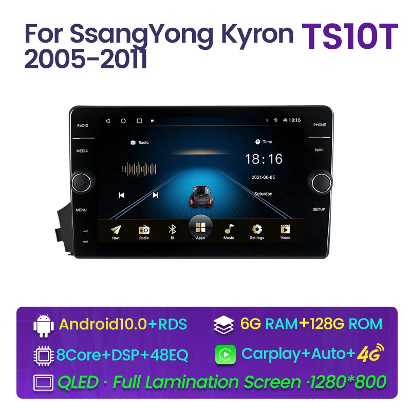 Автомобильный DVD-проигрыватель TomoStrong с Wi-Fi IPS-экраном Android 10 2DIN для Ssangyong Kyron Korando Actyon 2005 2006-2011 GPS-радио 2 DIN CARPLAY BT
Автомобильный DVD-проигрыватель TomoStrong с Wi-Fi IPS-экраном Android 10 2DIN для Ssangyong Kyron Korando Actyon 2005 2006-2011 GPS-радио 2 DIN CARPLAY BT