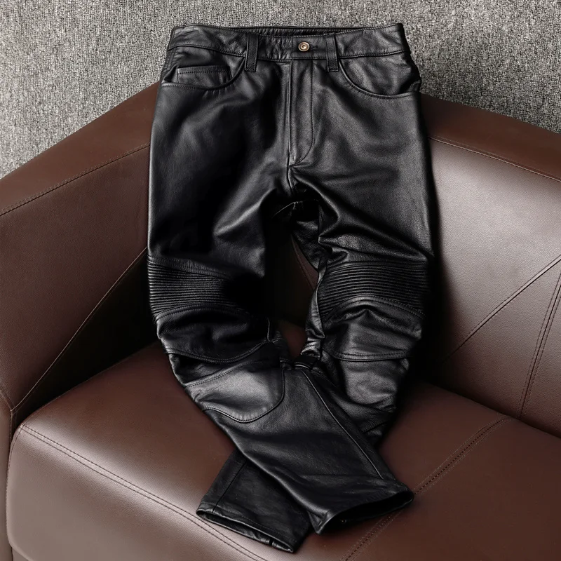 Men Motorcycle Genuine Black Leather Style Pants Trousers Real Cowhide Pants Plus Size 4xl 2023 Pantalon Cuir Homme Pph2315
Men Motorcycle Genuine Black Leather Style Pants Trousers Real Cowhide Pants Plus Size 4xl 2023 Pantalon Cuir Homme Pph2315