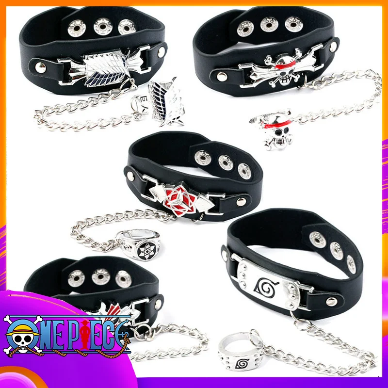 Anime One Piece Naruto Bracelets+Rings Animation Peripheral Cartoon Hip Hop Accessories Hand Woven Cowhide Kids Toys Props Gifts
Anime One Piece Naruto Bracelets+Rings Animation Peripheral Cartoon Hip Hop Accessories Hand Woven Cowhide Kids Toys Props Gifts