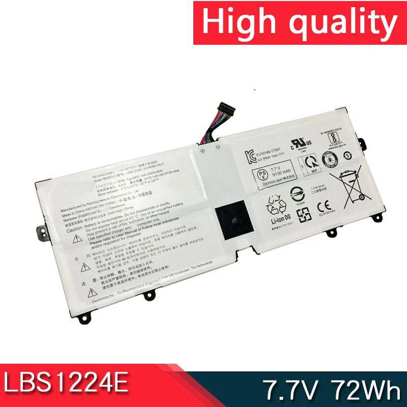 NEW LBS1224E 7.7V 72Wh Laptop Battery For LG Gram 13Z980 13Z990 14Z980 14Z990 14T90N 15Z980 15Z990 17Z990 -A -G -U -V -T -R -H
NEW LBS1224E 7.7V 72Wh Laptop Battery For LG Gram 13Z980 13Z990 14Z980 14Z990 14T90N 15Z980 15Z990 17Z990 -A -G -U -V -T -R -H