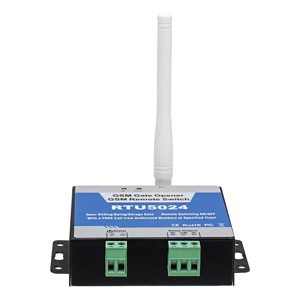 RTU5024 GSM Gate Relay Switch 850/900/1800/1900MHz Remote Control Wireless Door Access Gates Garage DoorsOpener with Antenna
RTU5024 GSM Gate Relay Switch 850/900/1800/1900MHz Remote Control Wireless Door Access Gates Garage DoorsOpener with Antenna