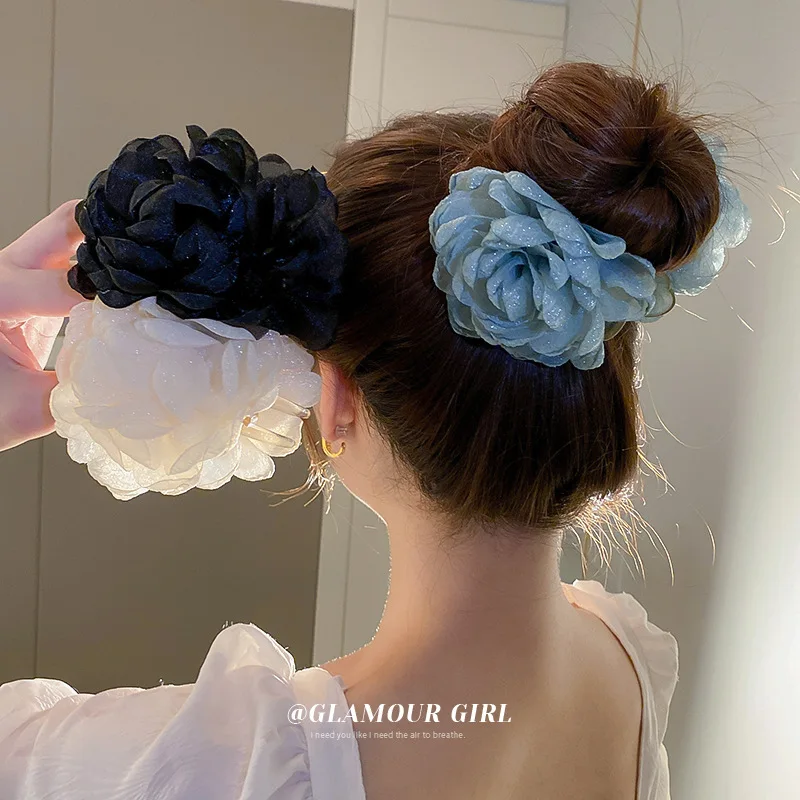 Korean Ins Mesh Flower Hairpin High Ponytail Disc Hair Clip Shark Simple And Fashionable Accessories
Korean Ins Mesh Flower Hairpin High Ponytail Disc Hair Clip Shark Simple And Fashionable Accessories