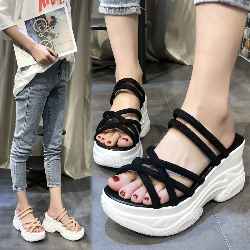 Женские сандалии на танкетке с перекрестными ремешками, летние сандалии на массивной платформе с ремешком на пятке, женские тапочки, шлепанцы на толстой подошве, 2023
Женские сандалии на танкетке с перекрестными ремешками, летние сандалии на массивной платформе с ремешком на пятке, женские тапочки, шлепанцы на толстой подошве, 2023