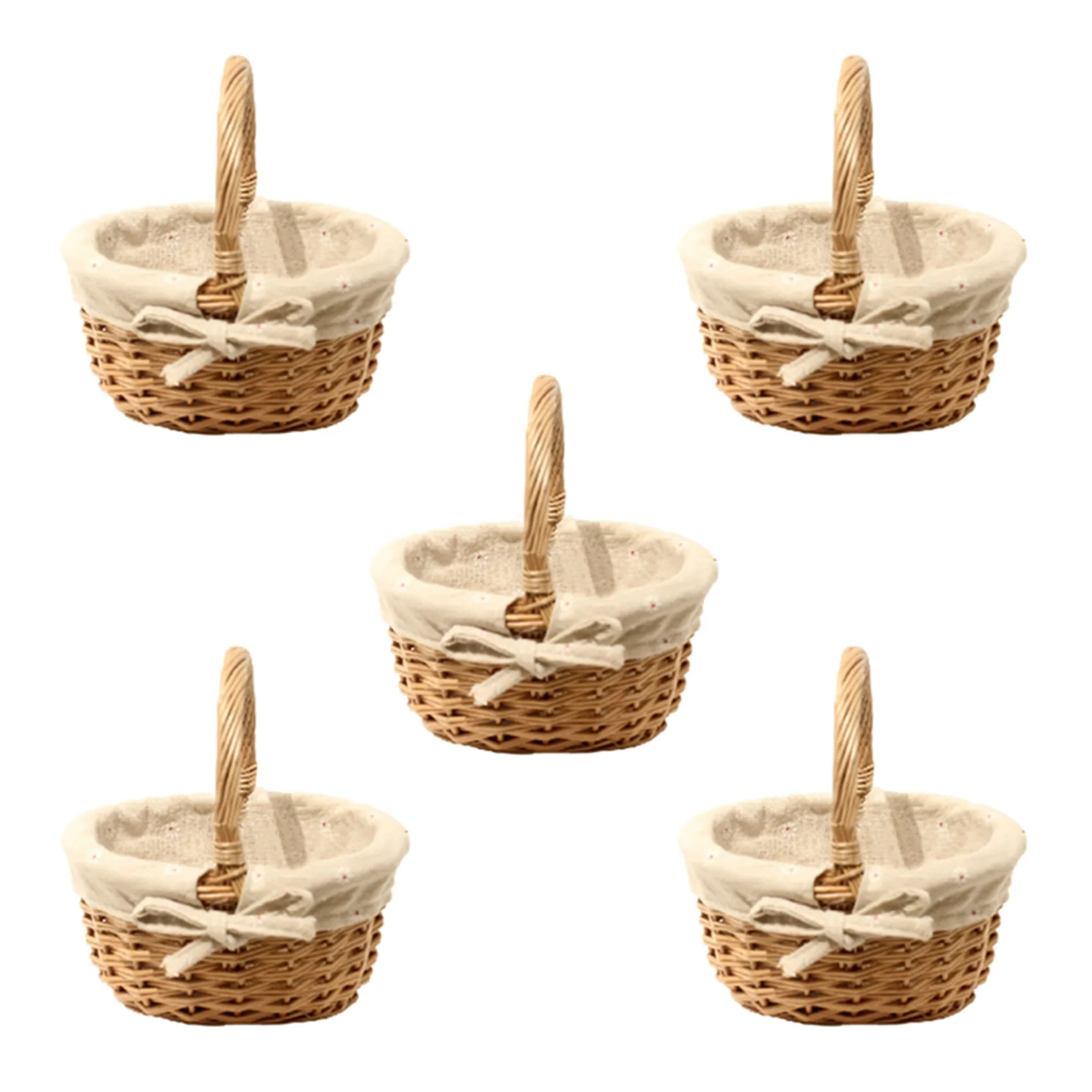 5X Hand-Woven Wicker Basket Simulation Single Handle Small with Hand Gift Basket
5X Hand-Woven Wicker Basket Simulation Single Handle Small with Hand Gift Basket