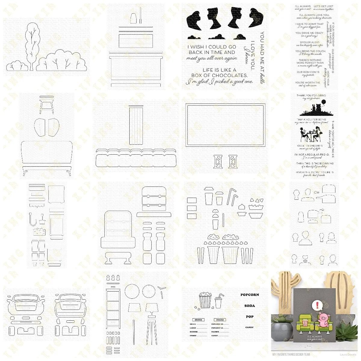 Popcorn Bucket Movie Screen Metal Cutting Dies Stamps Scrapbook Diary Secoration Embossing Stencil Template Diy Greeting Card 
Popcorn Bucket Movie Screen Metal Cutting Dies Stamps Scrapbook Diary Secoration Embossing Stencil Template Diy Greeting Card