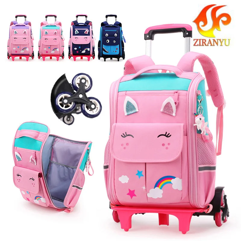School Rolling Backpacks Bags for Girls Child Travel Backpack Wheels Kids Trolley Bag School Backpack mochila escolar
School Rolling Backpacks Bags for Girls Child Travel Backpack Wheels Kids Trolley Bag School Backpack mochila escolar