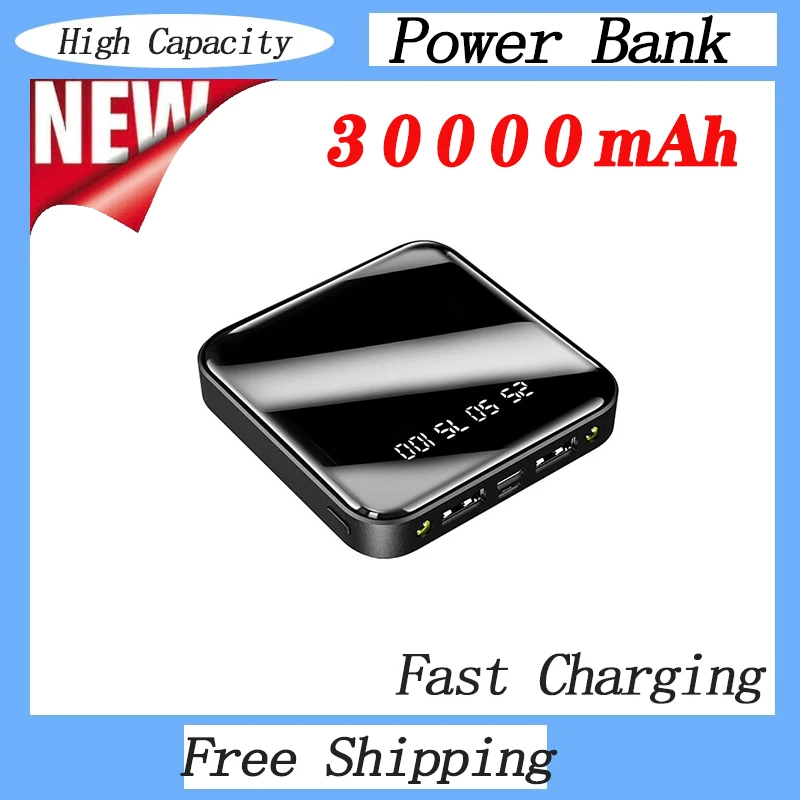 Mini Power Bank 30000mAh Fast Charging Powerbank LED HD Display One-way Quick Charge Portable External Battery Charger for Phone
Mini Power Bank 30000mAh Fast Charging Powerbank LED HD Display One-way Quick Charge Portable External Battery Charger for Phone