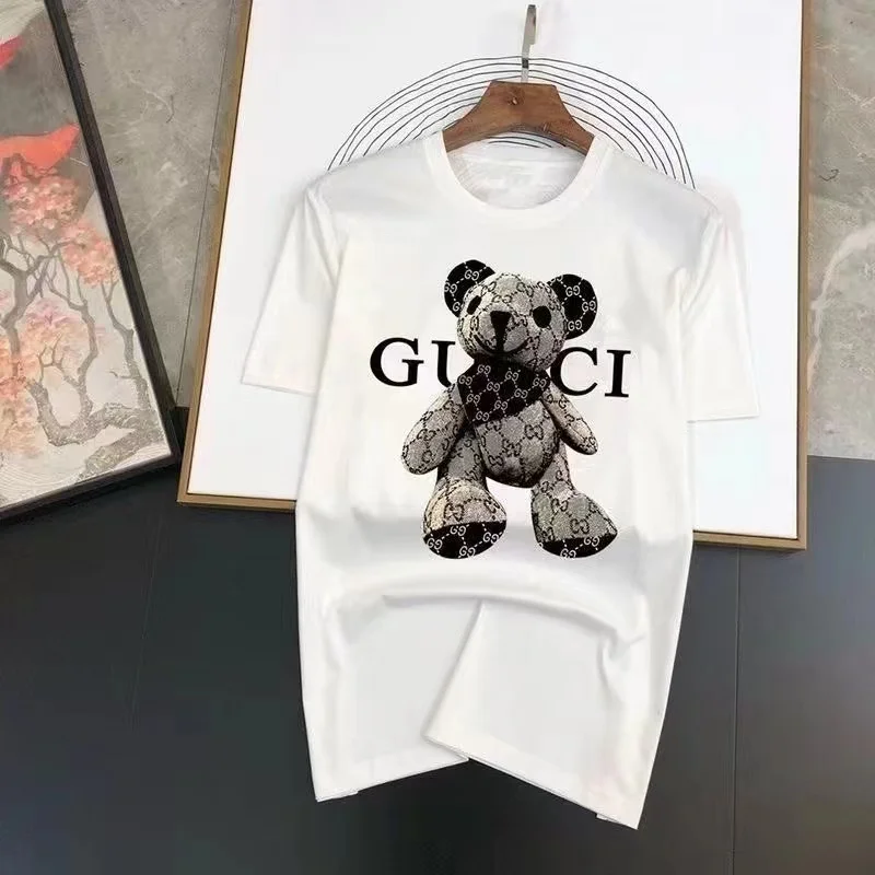 Crewneck Bear Print Tshirt Fashion Short Sleeve Men's 100 Percent Cotton T-shirt Tide Brand EU Size Unisex Free Shipping
Crewneck Bear Print Tshirt Fashion Short Sleeve Men's 100 Percent Cotton T-shirt Tide Brand EU Size Unisex Free Shipping