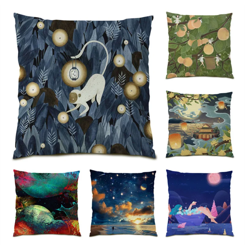 New Home Decoration Retro Funny Scene Sofa Decorative High Quality Polyester Linen Pillowcase Vintage Velvet Cushion Cover E0528
New Home Decoration Retro Funny Scene Sofa Decorative High Quality Polyester Linen Pillowcase Vintage Velvet Cushion Cover E0528