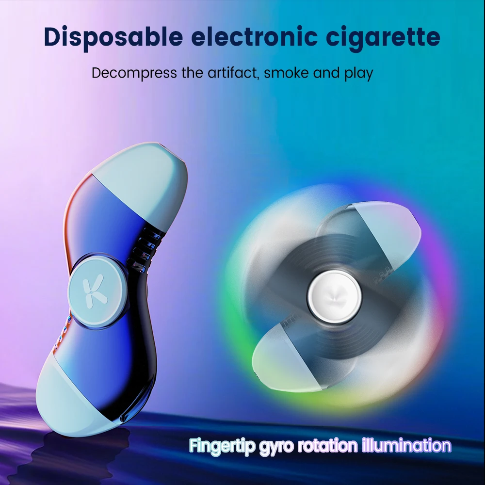 Disposable Luminous Electronic Cigarette 500 Puffs 2ml Vape Pen Kits RGB LED Atomizer Cigarettes Gyro Finger Toys Stress Relief
Disposable Luminous Electronic Cigarette 500 Puffs 2ml Vape Pen Kits RGB LED Atomizer Cigarettes Gyro Finger Toys Stress Relief