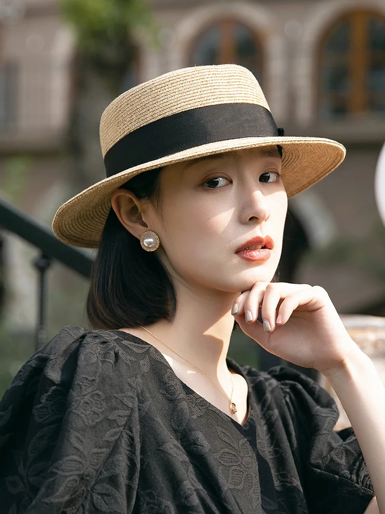 Flat Brim Hat Fashion Female Summer Sun Hat Japanese Joker Sun Hats Web Celebrity flat-topped Hat Foldable Fashion Elegant Art W
Flat Brim Hat Fashion Female Summer Sun Hat Japanese Joker Sun Hats Web Celebrity flat-topped Hat Foldable Fashion Elegant Art W