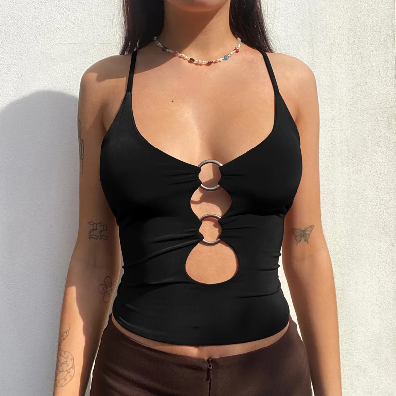New Sexy V Neck Crop Tops Women Solid Color Sleeveless Hollow Out Cami Tops Summer Sexy Club Casual Tank Tops Female Shirts
New Sexy V Neck Crop Tops Women Solid Color Sleeveless Hollow Out Cami Tops Summer Sexy Club Casual Tank Tops Female Shirts