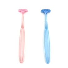 Silicone Tongue Scraper Toothbrush Cleaning The Surface of Tongue Oral Cleaning Brush Tongue Scraper Cleaner Fresh Breath Health