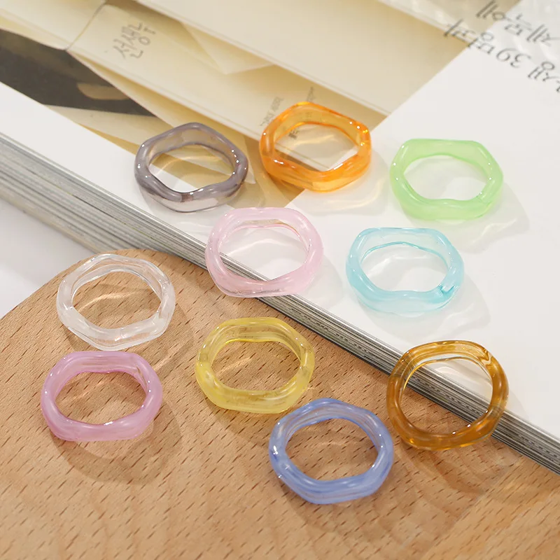Creative Fashion Geometric Ring Summer Colorful Resin Couple Ring Fashion Trend Ring Creative Jewelry Accessories for friends
Creative Fashion Geometric Ring Summer Colorful Resin Couple Ring Fashion Trend Ring Creative Jewelry Accessories for friends