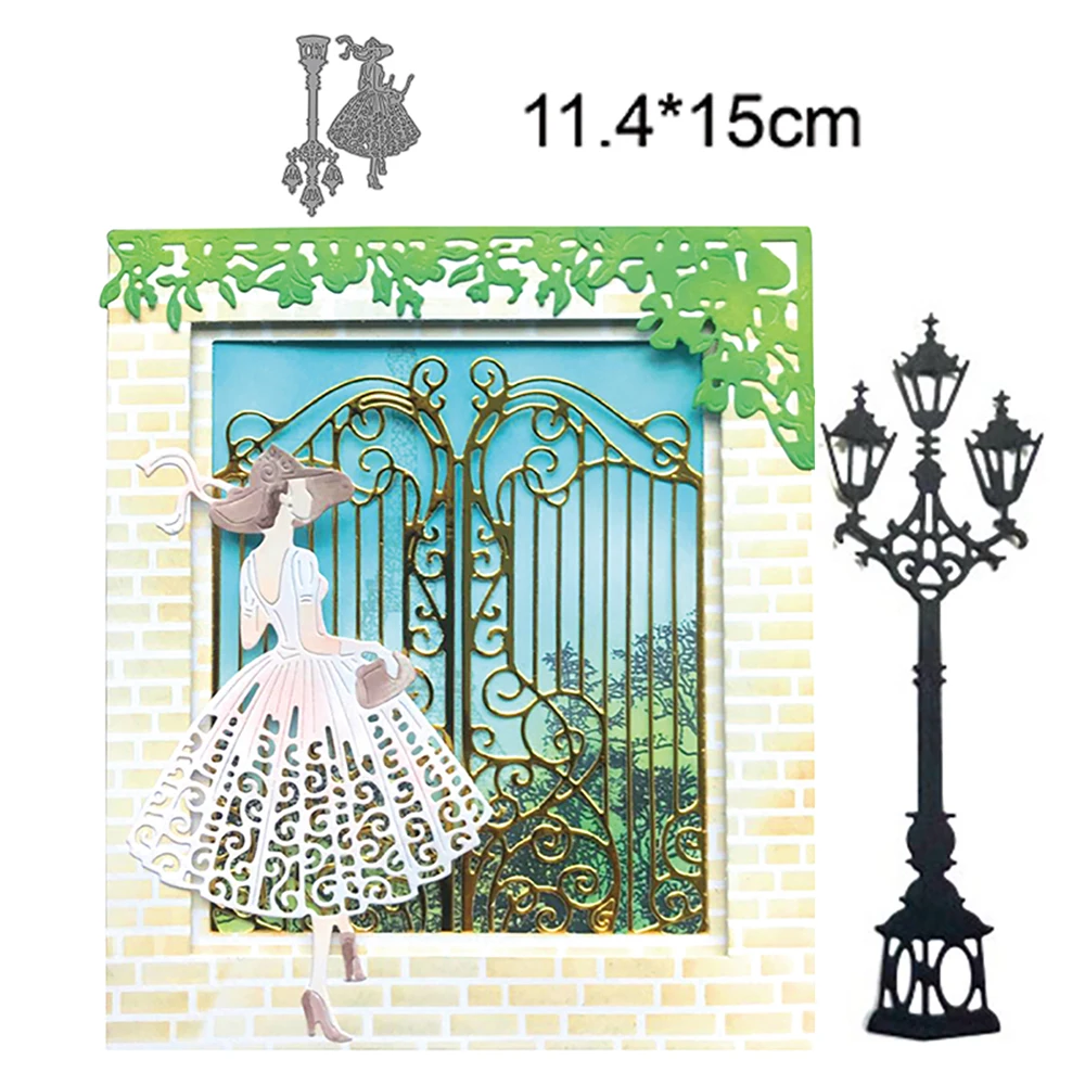 Lady and Street Lamp 2022 New Arrival Metal Cutting Die Decorative Scrapbooking Album Knife DIY Handmade Card Punch Embossing 
Lady and Street Lamp 2022 New Arrival Metal Cutting Die Decorative Scrapbooking Album Knife DIY Handmade Card Punch Embossing