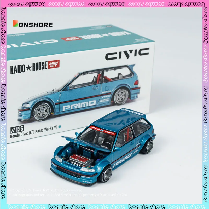 Модель автомобиля Mini GT 1/64 Honda Civic Ef имитация модели украшение для комнаты из