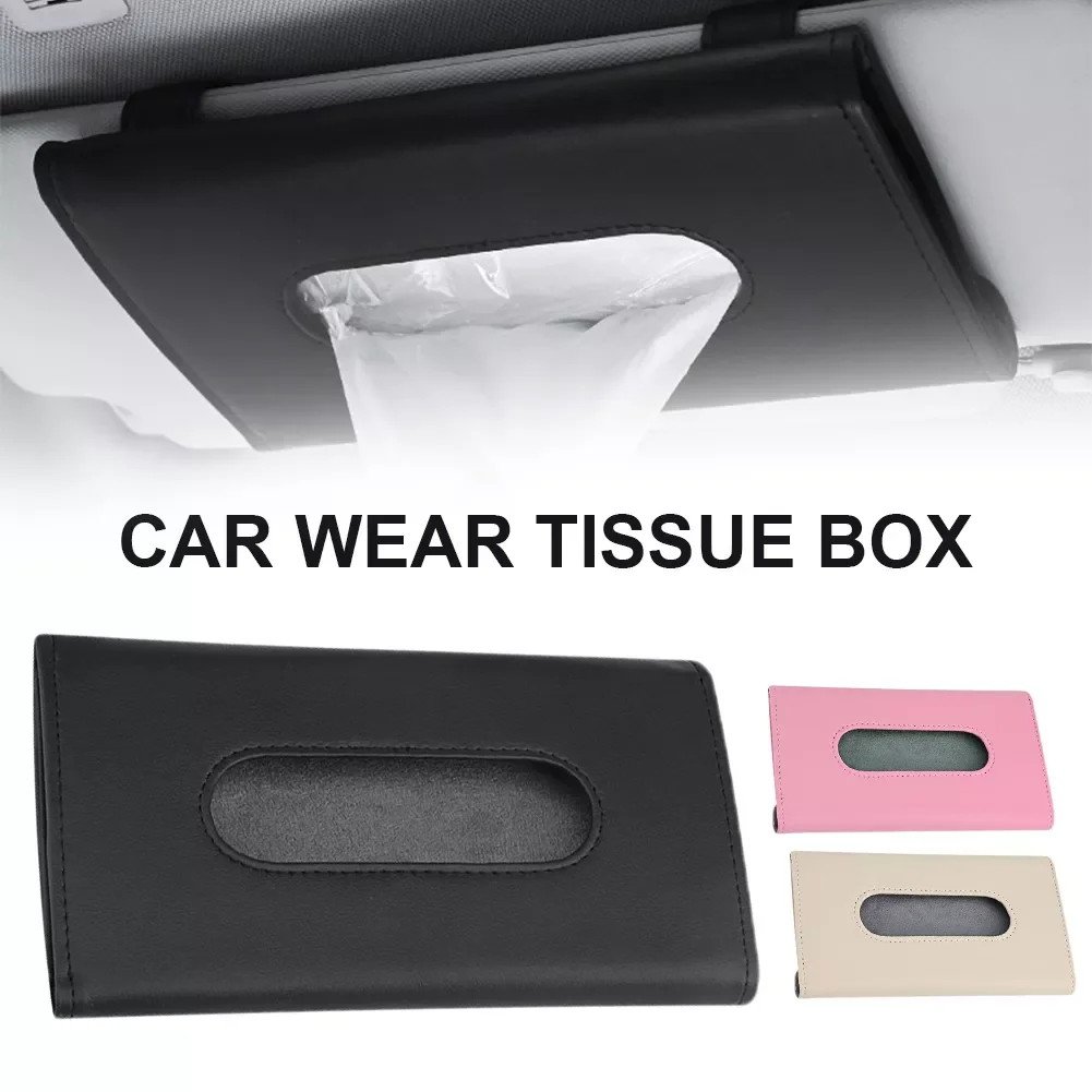 Car Tissue Trash Box Holder PU Leather Sun Visor Tissue Holder Storage With 2 Hook Clips Auto Interior Decoration Accessories
Car Tissue Trash Box Holder PU Leather Sun Visor Tissue Holder Storage With 2 Hook Clips Auto Interior Decoration Accessories
