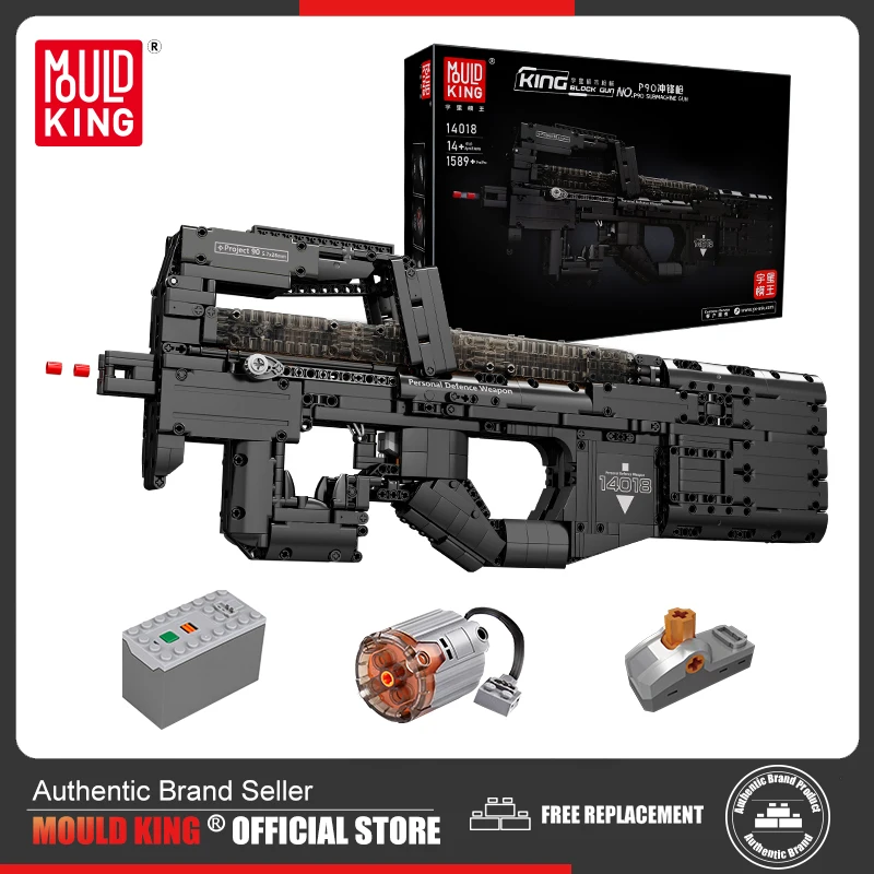 MOULD KING 14018 технический пистолет, строительные блоки для детей P90, субстанция, модель оружия игрушки Кубики MOC, детские подарки на день рождени...
MOULD KING 14018 технический пистолет, строительные блоки для детей P90, субстанция, модель оружия игрушки Кубики MOC, детские подарки на день рождени...