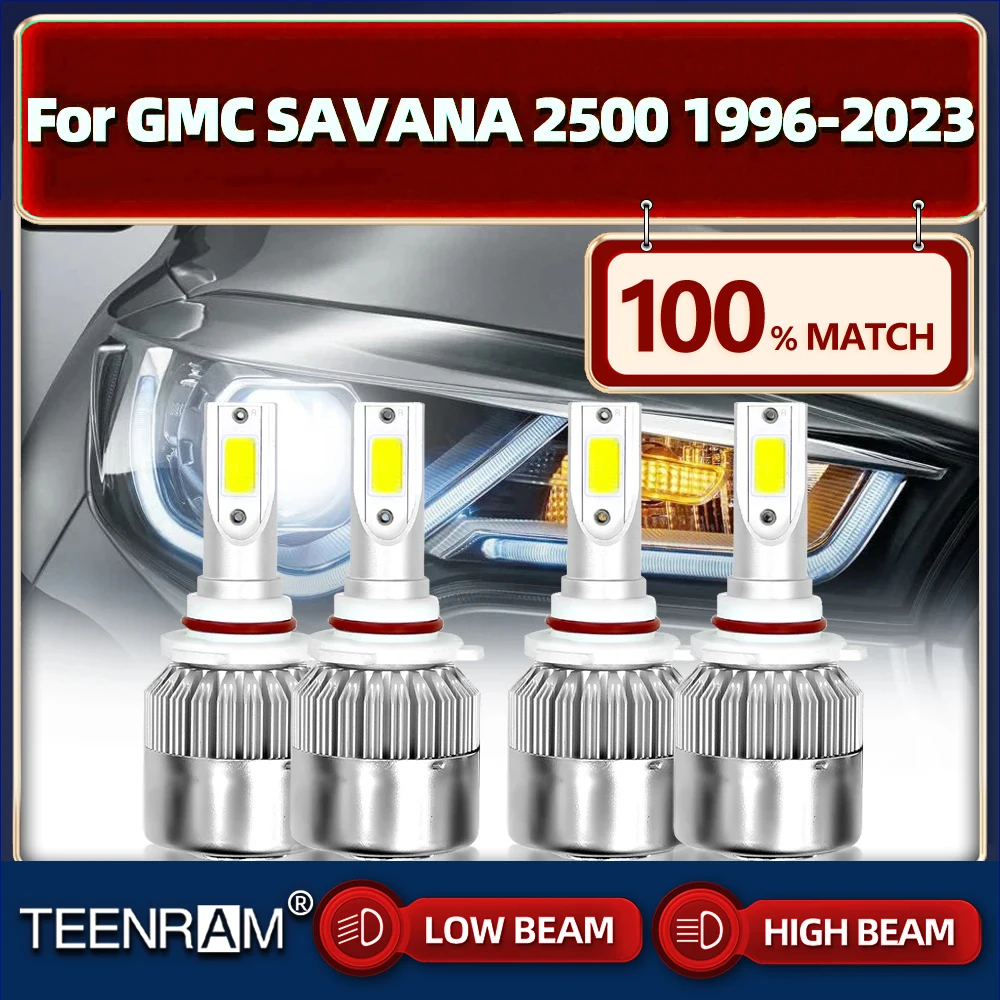 

Turbo Led Headlight Bulbs 40000LM Canbus Car Light 12V 6000K For GMC SAVANA 2500 1996-2016 2017 2018 2019 2020 2021 2022 2023
