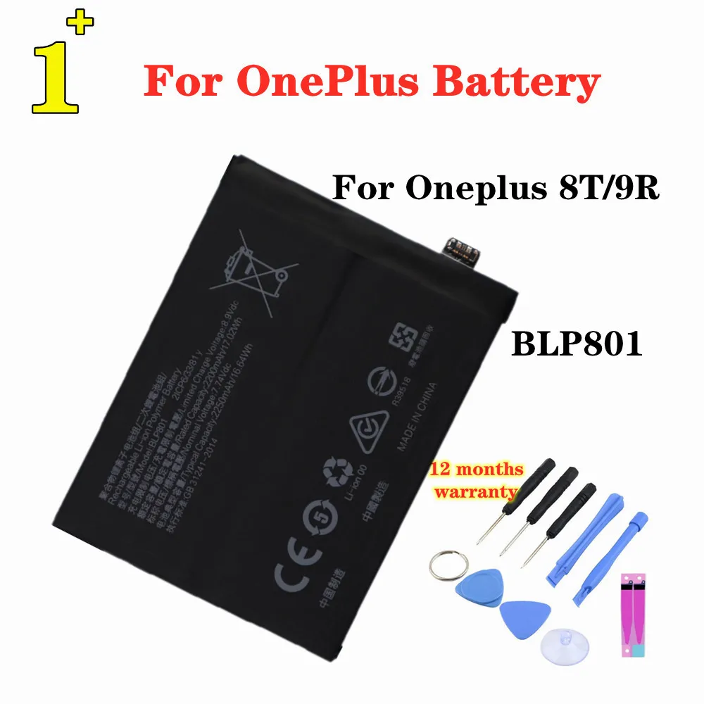 Новый высококачественный аккумулятор для телефона One plus BLP801 для Oneplus 8T / 9R 2250 мАч сменный аккумулятор + Инструменты
Новый высококачественный аккумулятор для телефона One plus BLP801 для Oneplus 8T / 9R 2250 мАч сменный аккумулятор + Инструменты