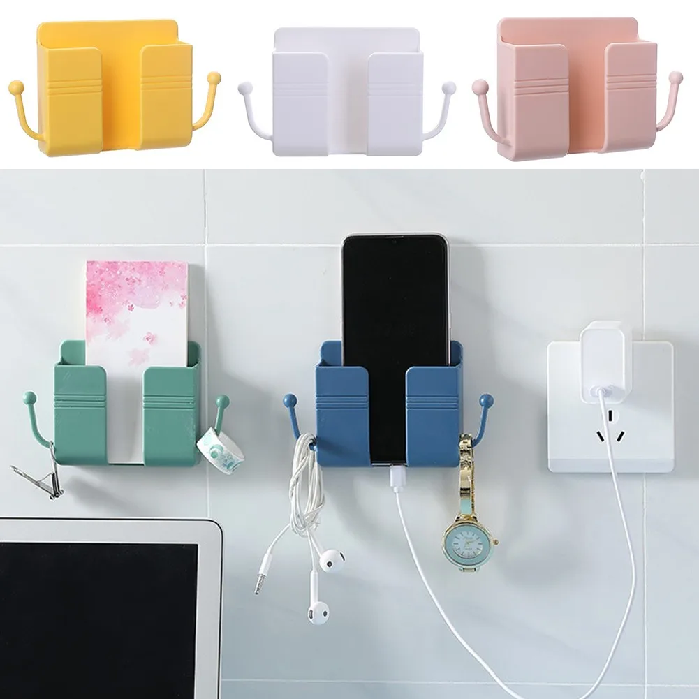 Wall Phone Holder Free-Punch TV Remote Control Storage Box Wall-Mounted Organizer Mobile Phone Charging Storage Holder Rack
Wall Phone Holder Free-Punch TV Remote Control Storage Box Wall-Mounted Organizer Mobile Phone Charging Storage Holder Rack