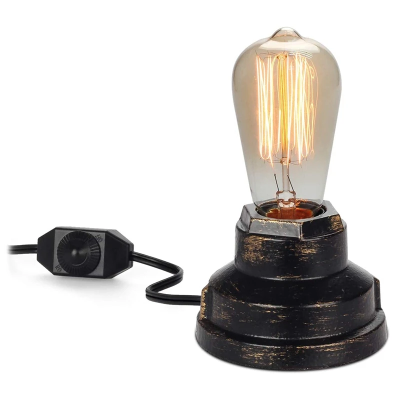 HOT SALE Steampunk Retro Style Table Lamp With Dimmer Switch, Decorative Living Room Loft Bedside, US Plug With Bulb
HOT SALE Steampunk Retro Style Table Lamp With Dimmer Switch, Decorative Living Room Loft Bedside, US Plug With Bulb