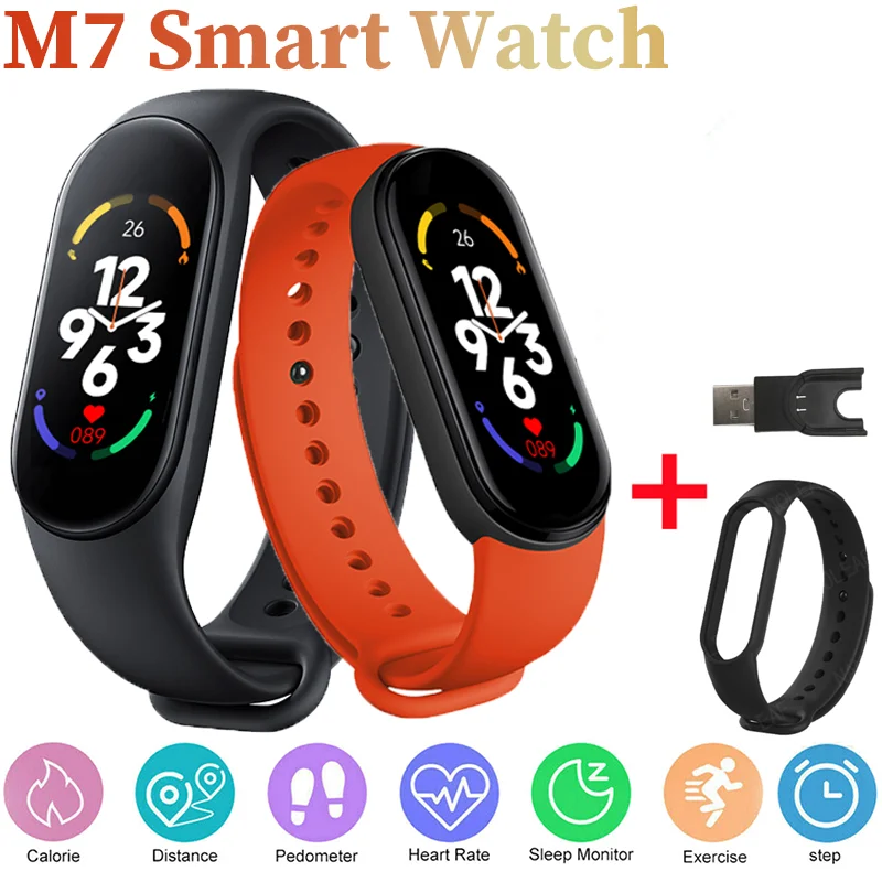 

Smart Watch M7 Dynamic Screen Men Sedentary Reminder Compatible with Bluetooth Remote Camera Life Waterproof Digital Wristband