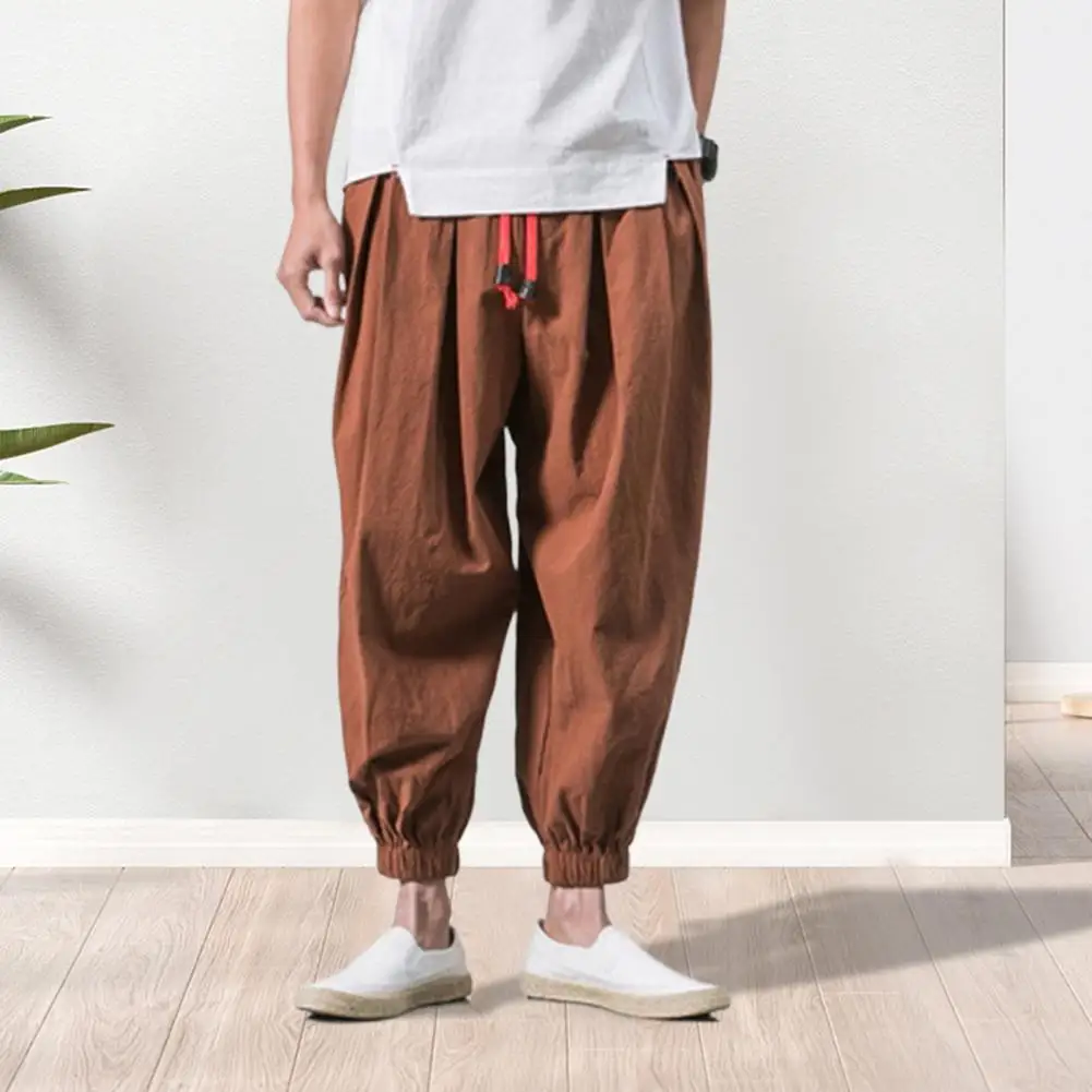 Popular Men Pants Bottoms Men Sweatpants Elastic Waist Mid Waist Pockets Baggy Pants Ankle Tied
Popular Men Pants Bottoms Men Sweatpants Elastic Waist Mid Waist Pockets Baggy Pants Ankle Tied